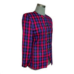 First Editions Plaid Blazer Pink Blue Purple Women’s Button Front Jacket 8P NWT
