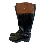Women’s Boots UNISA Tereza Wide Calf Western Boots Brown Black Zip Side Riding