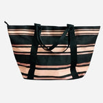 Victoria’s Secret Weekend Tote Bag Black Pink Canvas Travel Shopper Excellent