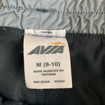 Avia Women's Compression Waist Run Shorts 8-10 Black Athletic 100% Polyester VG