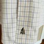 Nordstrom Men's Beige Plaid Button Down Shirt 16.5-35 Organic Cotton VG