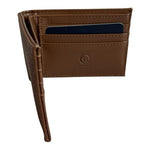 RAMPAGE Brown Leather Bifold Folding Credit Card Manager Men Wallet 4.5x3.25 NWT