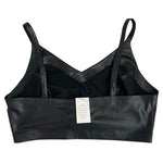 Eloquii Women's Black Leatherette Bralette Bustier 18/20 Cropped Cami Top NWT