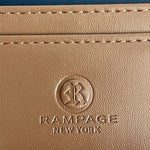 RAMPAGE Brown Leather Bifold Folding Credit Card Manager Men Wallet 4.5x3.25 NWT