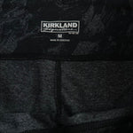 KIRKLAND Women’s Black Grey Abstract Print Leggings M Athletic Pants VG