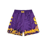 Slam Skyline Men's Purple Athletic Shorts M Boxer Pull-On Quick-Dry Excellent