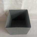 Set of 6 Gray Fabric Storage Cubes 13x13x13 Foldable Bins with Handles NIB