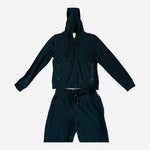 S&S Women Black Hoodie Sweatsuit Two Piece Tracksuit Set Cotton S/M NWOT
