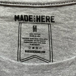 MADE HERE Soaring Eagle Heather Grey Cotton Graphic Short Sleeve Mens Tee New