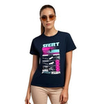 OURAY Colorado Cotton T-Shirt Women M Black Multi Short Sleeve Sportswear NWT