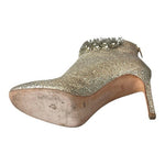 Vince Camuto IM-Lura Gold Glitter Mesh Heeled Ankle Boots Size 8.5