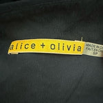 Alice Olivia Silk Sequin Sheath Dress Black Keyhole Back Size S