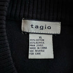 Tagio Men's Black White Grey Textured Pattern Sweater XL Cotton Acrylic VG