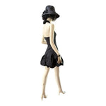 Flavio Castellani Women's Black Halter Cocktail Dress M Open Back Ruffle Flare S