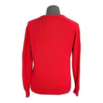 Mercedes Rancho La Costa Men's Red Cotton V-Neck Sweater M Competition Very Good