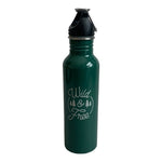 Camp Ann Vacuum Insulated Stainless Steel Water Bottle 26oz Green Wild & Free