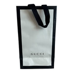 Authentic Gucci White Black Reusable Paper Bag Gift Storage G+