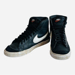 Nike Blazer Mid 77 Black Leather High Top Sneakers Mens 5.5 Lace Up Trainers