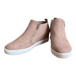 Time and Tru Dusty Rose Wedge Ankle Booties Women’s Size 9