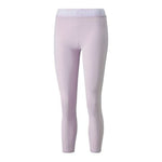 PUMA Lila Logo Band High Waist Cropped Leggings Pink Lilac Womens Size L