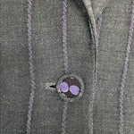 GARFIELD & MARKS Gray Purple Pinstripe Blazer Women’s Alicia Jacket S 8