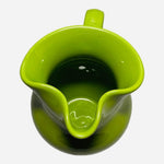 Rare Vintage CALECA Italy Green Ceramic Pitcher 8.5 Farmhouse Glazed Pottery Jug