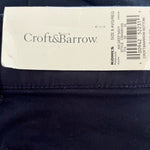 CROFT & BARROW Secretly Slimming Stretch Straight Leg Pants Navy Size 8 NWT