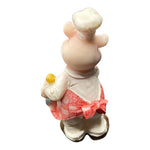 Vintage Happy Chef Pig Figurine 3.25" Ceramic Statue Limited Edition Collectible