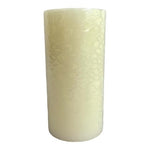 Beige Pillar Candles Openwork Pattern 6 Tall Set of 2 Handmade Holiday Decor NEW