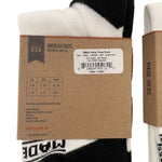 3 Pair MADE HERE Rawley Classic Crew White Black Cotton Unisex Socks Sz S/M NWT