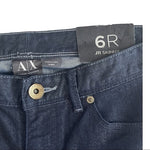 ARMANI EXCHANGE J11 Skinny Jeans Size 6R Navy Blue Gold Element Mid Rise NWT