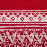 NIB Stylish and Warm Red White Jaquard Knit Acrylic Nordic Pattern Headband
