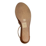 Journee Collection Kedzie Gold Tan Faux Suede Wedge Sandals Women’s Size 7 NWOB