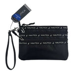 Nautica Women’s Black Nylon Triple Zip Wristlet Clutch Bag Travel NWT