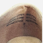 Anthropologie Souvenir D'Orsay Metallic Beige Leather Open Toe Flats Women’s 7
