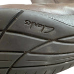 Clarks Women’s Brown Leather Riding Boots Zip Side Flat Size 6