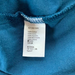 Apple Unisex Turquoise Blue Cotton Long Sleeve Tee XLT Crew Neck NWT