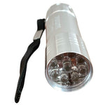 Bright Way 9 LED Silver Aluminum Flashlight Biotech CEO Summit Pocket Torch NWOT