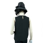 CALVIN KLEIN Women's Blouse XS Black Sleeveless Tank Pullover Elastic Bottom EXC