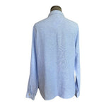 Orvis Womens Linen Blend Button Up Shirt Light Blue Long Sleeve Size M NWT