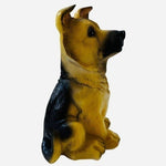 Dog Mate German Shepherd Puppy Figurine 6.5" Resin Dog Sculpture Vintage Dog