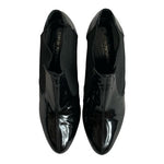 EMPORIO ARMANI Black Patent Leather Chelsea Ankle Boots Size 8-8.5