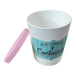 Ice Cream Container 1 Quart Pink White Blue Reusable Freezer Storage NWOT
