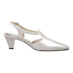 Ros Hommerson Prize White Pearl Leather Pumps Low Heels Women’s Size 9.5 NIB