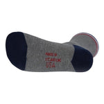 2 Pair MADEHERE Main Street Crew Heather Grey Red White Blue Cotton Unisex Socks