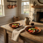 Mexican Pottery Brown Clay Bowl Set Handmade Rustic Farmhouse Serving Dishes NWT