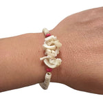Women's Bracelet Seashell Beaded Bracelet White Pink Bracelet Costume Jewelry