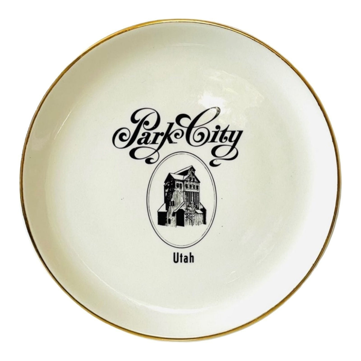 Utah Park City Souvenir Ceramic Plate Wall Decor Collectible Memorabilia 7.25"