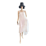 Anthropologie Leifsdottir Cloud White Cotton Sheer Maxi Dress Size S