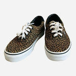VANS Leopard Print White Brown Unisex Skate Sneakers Men’s Size 5